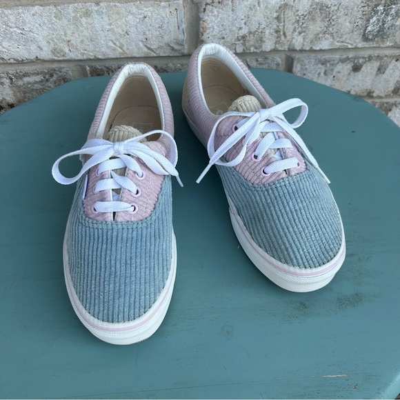 Vans Pink and Blue Corduroy Sneakers - Picture 1 of 9
